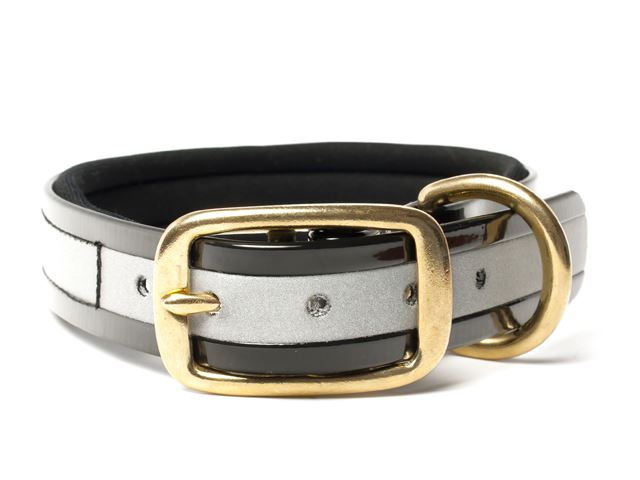 Biothane_collar_deluxe_brass_neopren_gold_reflective_black_small_web