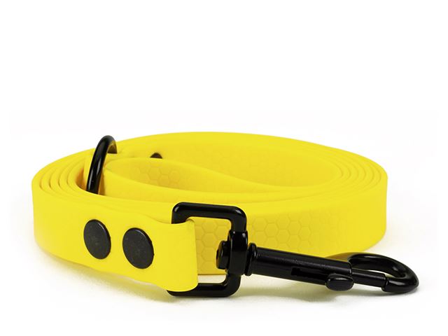 Hexa_leash_16_19mm_neon_yellow_riveted_black_snap_hook_small_web