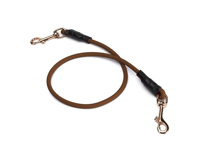 Biothane_6_8mm_adjustable_leash_part_brass_with_carbine_brown_small_web