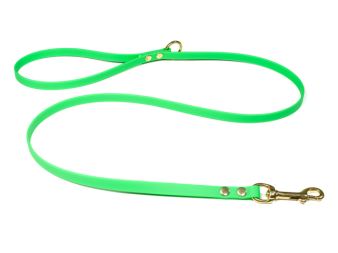 Biothane_leash_with_HG_13mm_solid_brass_neon_green_small_web