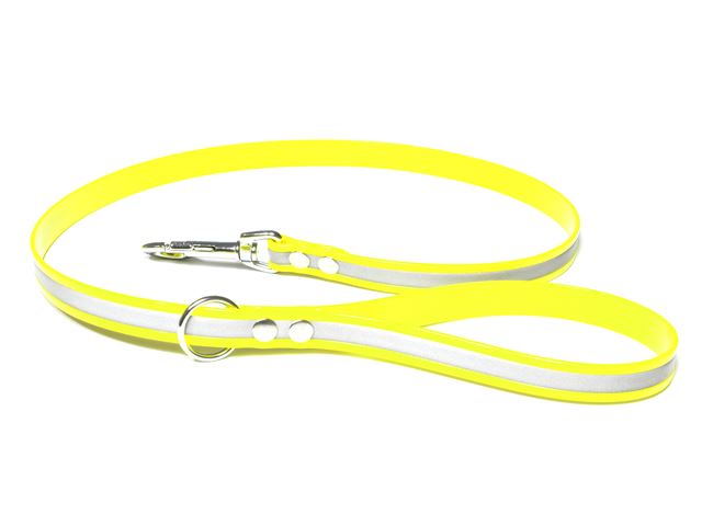 Biothane_leash_reflective_yellow_snap_hook_small_web