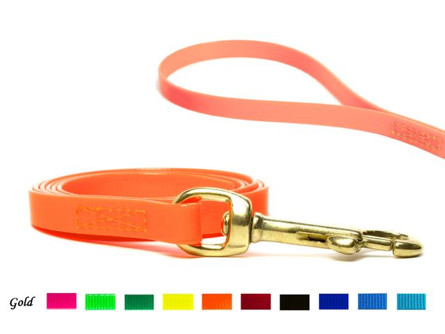 Biothane_tracking_leash_sewn_13mm_brass_snap_hook_gold_master_with_handgrip_small_web