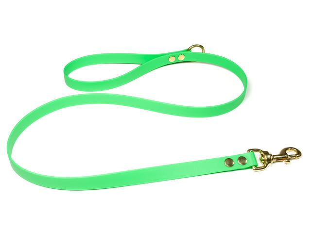 Pohoda_Biothane_leash_with_HG_19mm_solid_brass_neon_green_small_web - kópia