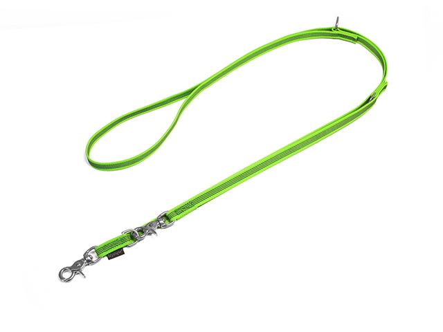 Rubbered_adjustable_leash_12mm_trigger_rust_proof_neon_green_big_web