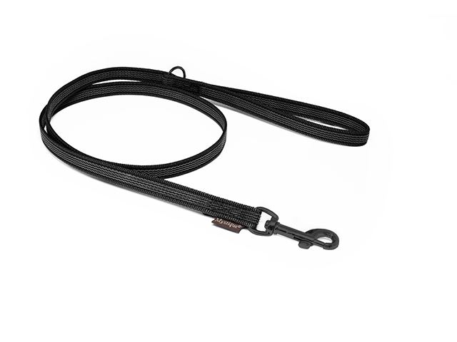Rubbered_leash_12_15mm_black_snap_hook_with_HG_black_big_web