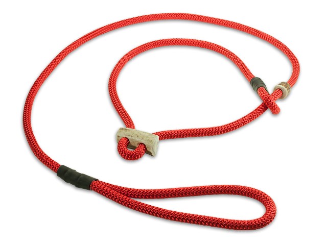 Mystique® Field trial moxon leash 8mm 150cm red with hornstop | MYSTIQUE