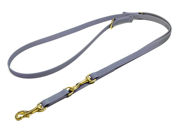 Biothane_adjustable_leash_sewn_grey_brass_snap_hook_small_web