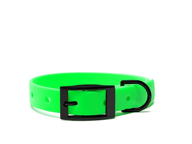 Biothane_collar_25mm_black_deluxe_neon_green_big_web