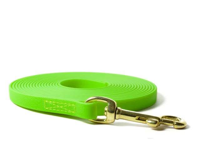 Biothane_tracking_leash_brass_snap_hook_13mm_sewn_neon_green_small_web