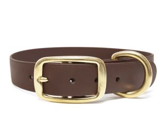 Biothane_collar_deluxe_brass_brown_small_web