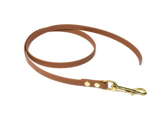Biothane_leash_13mm_solid_brass_light_brown_small_web
