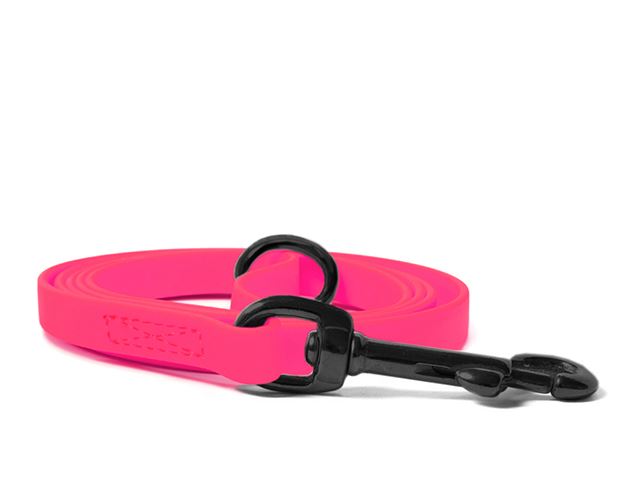 Biothane_leash_9_13mm_sewn_neon_pink_black_snap_hook_small_web