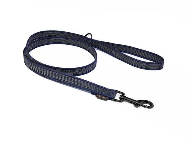 Rubbered_leash_20mm_black_snap_hook_with_HG_royal_blue_small_web