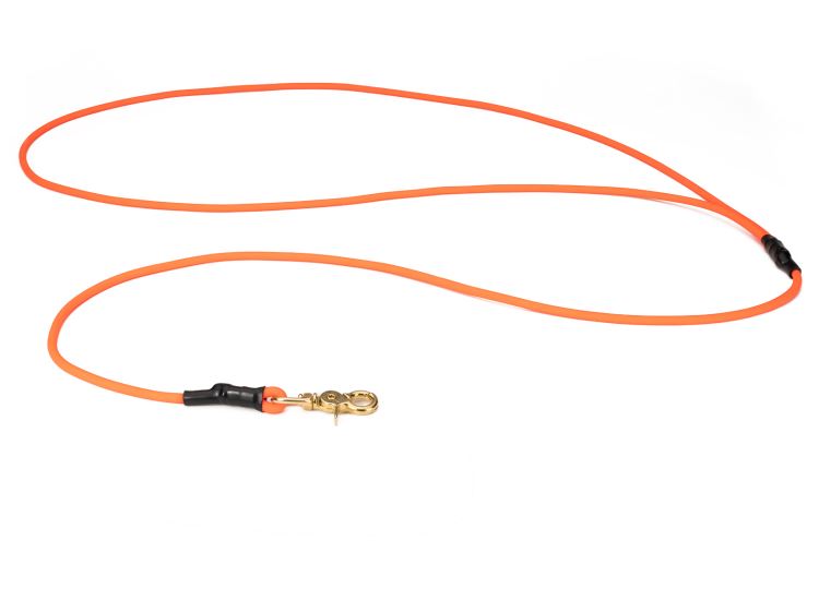 Biothane_hunting_leash_6-8mm_ neon orange_brass_trigger_small_web