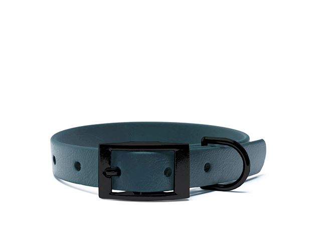 Biothane_collar_25mm_black_deluxe_green_big_web