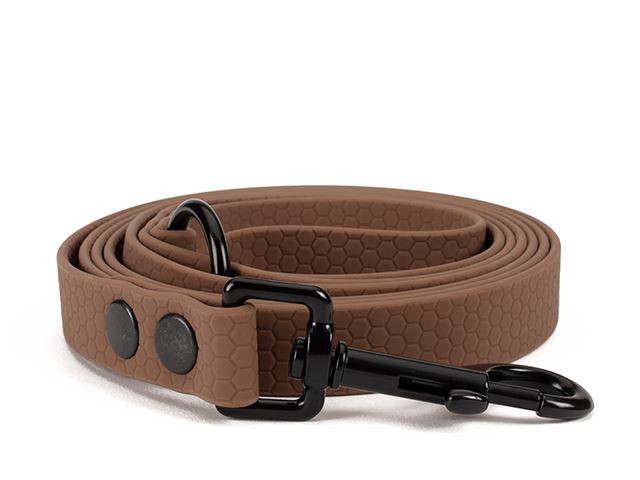 Hexa_leash_16_19mm_brown_riveted_black_snap_hook_small_web