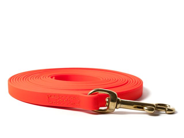 Biothane_tracking_leash_brass_snap_hook_13mm_sewn_neon_orange_small_web