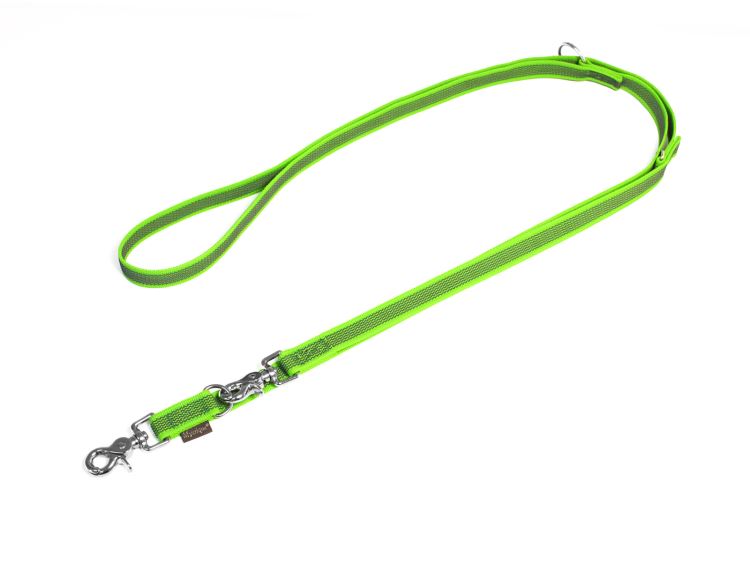 Rubbered_adjustable_leash_20mm_chromed_trigger_neon_green_small_web