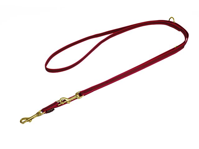 Rubbered_adjustable_leash_15mm_brass_winered_small_web