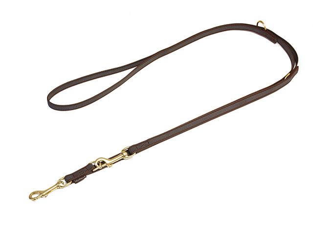 Rubbered_adjustable_leash_15mm_brass_brown_small_web