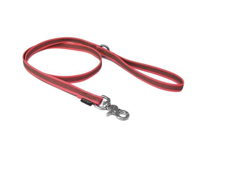 Rubbered_leash_15mm_rust_proof_with_HG_neon_pink_big_web
