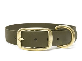 Biothane_collar_deluxe_brass_khaki_small_web