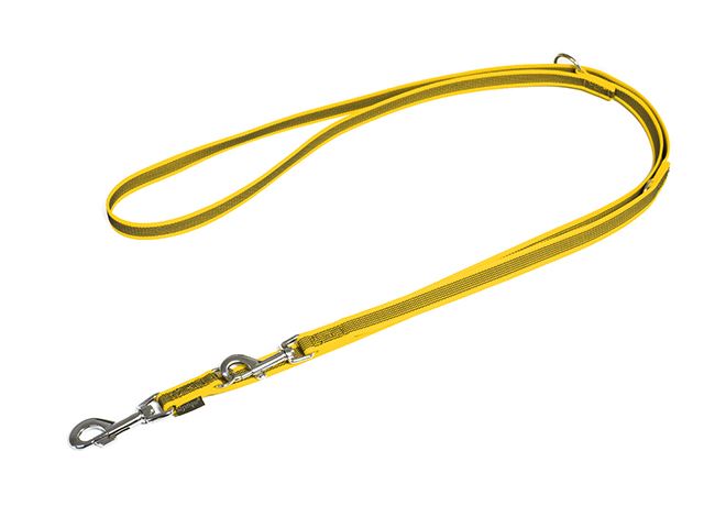 Rubbered_adjustable_leash_20mm_yellow_small_web