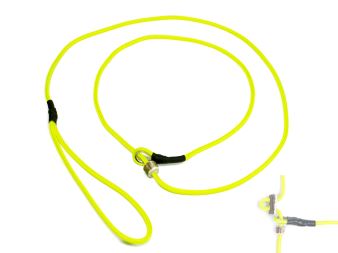Mystique® Field trial moxon leash 4mm 150cm neon yellow with hornstop