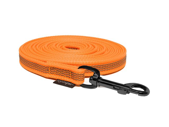 Rubbered_tracking_leash_15mm_black_snap_hook_neon_orange_small_web