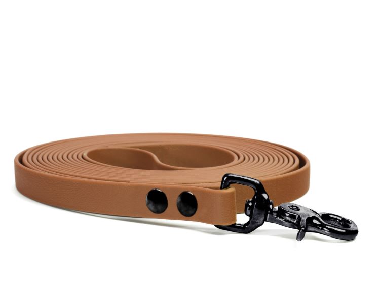 Biothane_tracking_leash_19mm_revited_light_brown_black_trigger_big_web