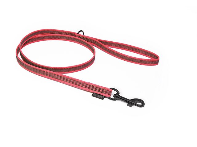 Rubbered_leash_12_15mm_black_snap_hook_with_HG_neon_pink_big_web