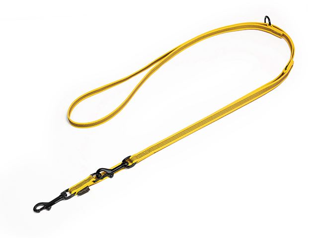 Rubbered_adjustable_leash_15mm_black_snap_hook_yellow_small_web
