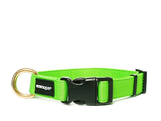 Nylon collar profi 30mm solid brass neon green