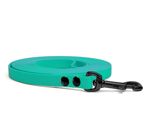 Biothane_tracking_leash_16_19mm_revited_light_green_black_snap_hook_big_web