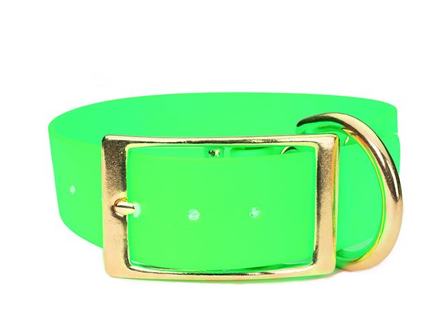 Biothane_deluxe_collar_38mm_neon_green_brass_small_web