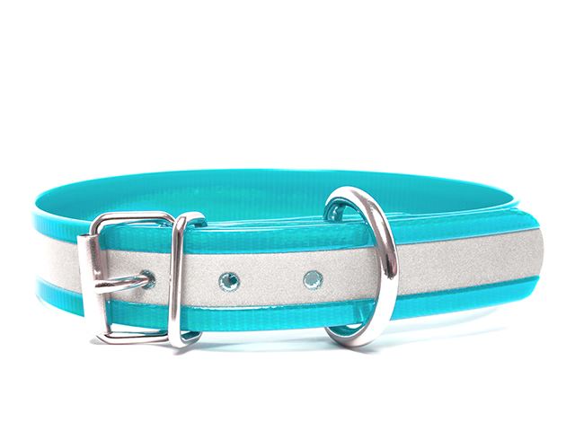 Biothane_collar_classic_reflex_turquoise_gold_small_web