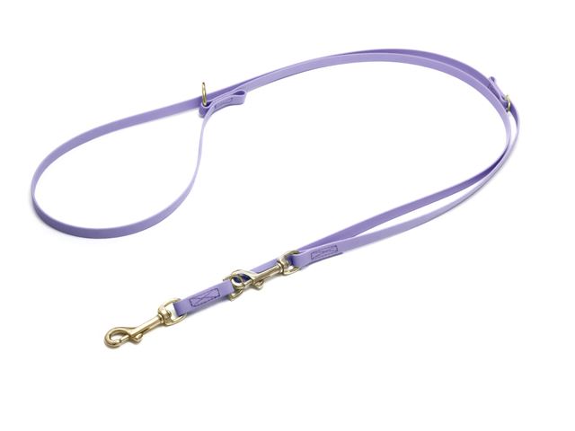 Biothane_adjustable_leash_sewn_13mm_pastel_purple_brass_snap_hook_small_web