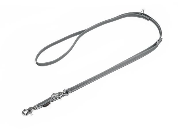 Rubbered_adjustable_leash_15mm_trigger_chromed_grey_small_web