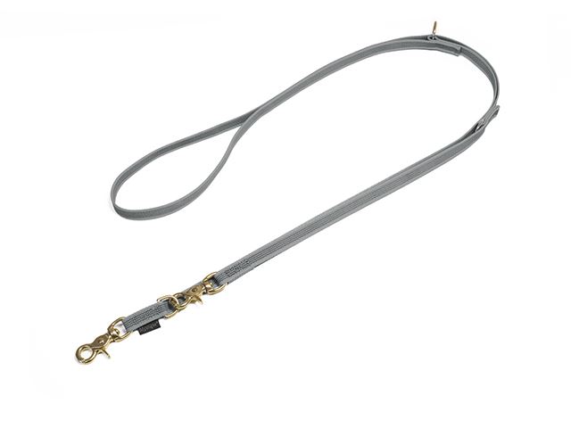Rubbered_adjustable_leash_12mm_trigger_brass_grey_small_web