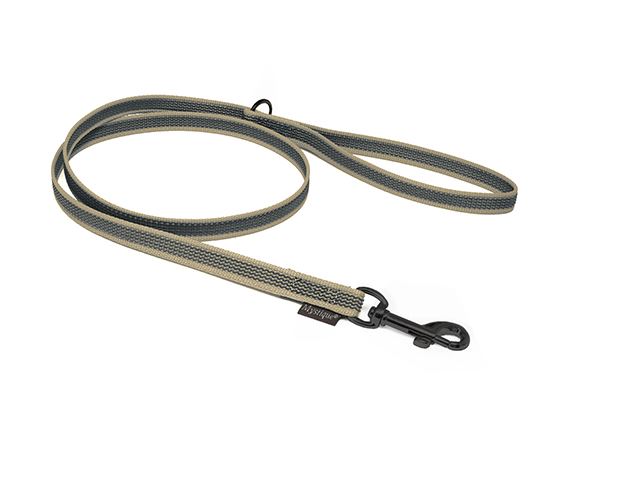Rubbered_leash_12_15mm_black_snap_hook_with_HG_beige_big_web