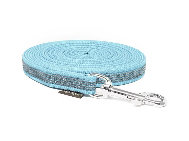 Rubbered_tracking_leash_15mm_snap_hook_light_blue_small_web