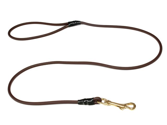 Biothane_round_leash_with_HG_brown_brass_snap_hook_small_web