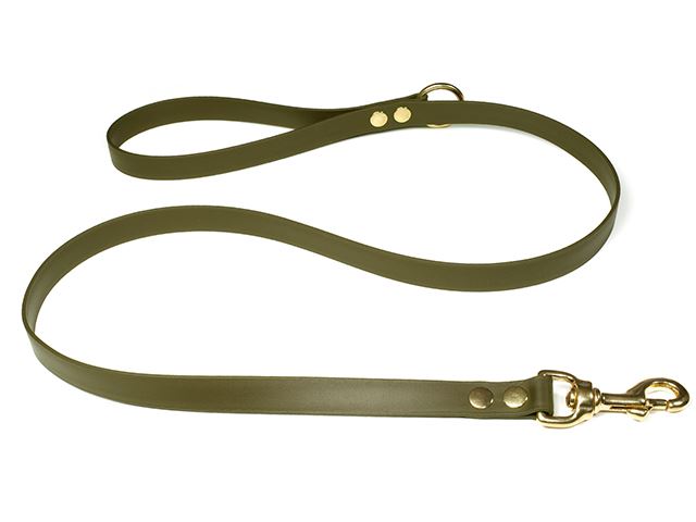 Biothane_leash_riveted_with_HG_19mm_solid_brass_khaki_small_web