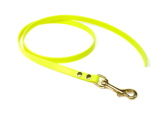 Biothane_leash_13mm_solid_brass_neon_yellow_small_web