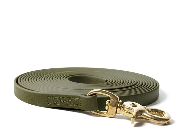 Biothane_tracking_leash_brass_trigger_13mm_sewn_khaki_small_web