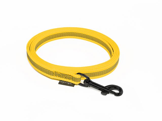 Rubbered_leash_12_15mm_black_snap_hook_yellow_big_web