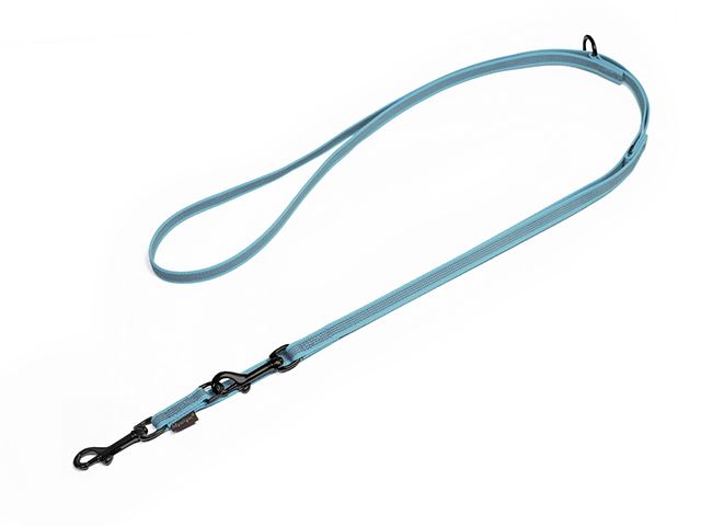 Rubbered_adjustable_leash_15mm_black_snap_hook_light_blue_small_web