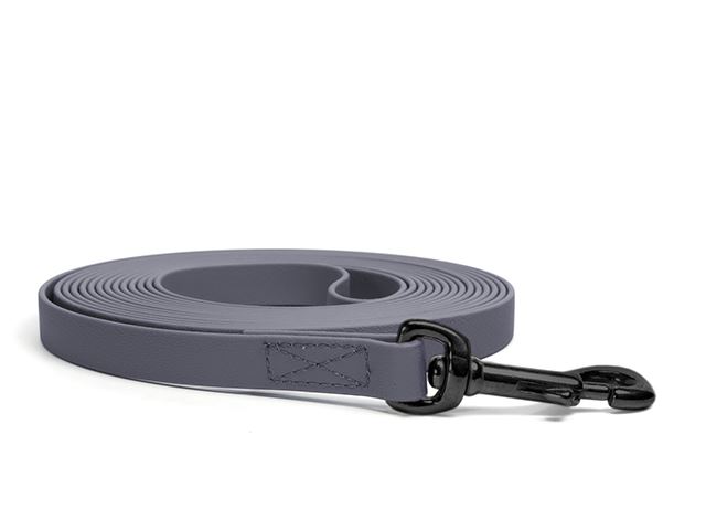 Biothane_tracking_leash_19mm_sewn_grey_black_snap_hook_small_web