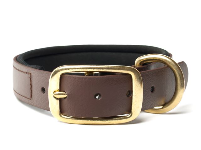 Biothane_collar_deluxe_brass_neopren_brown_small_web