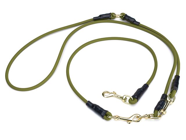 Biothane_6_8mm_adjustable_leash_brass_with_carbine_khaki_small_web